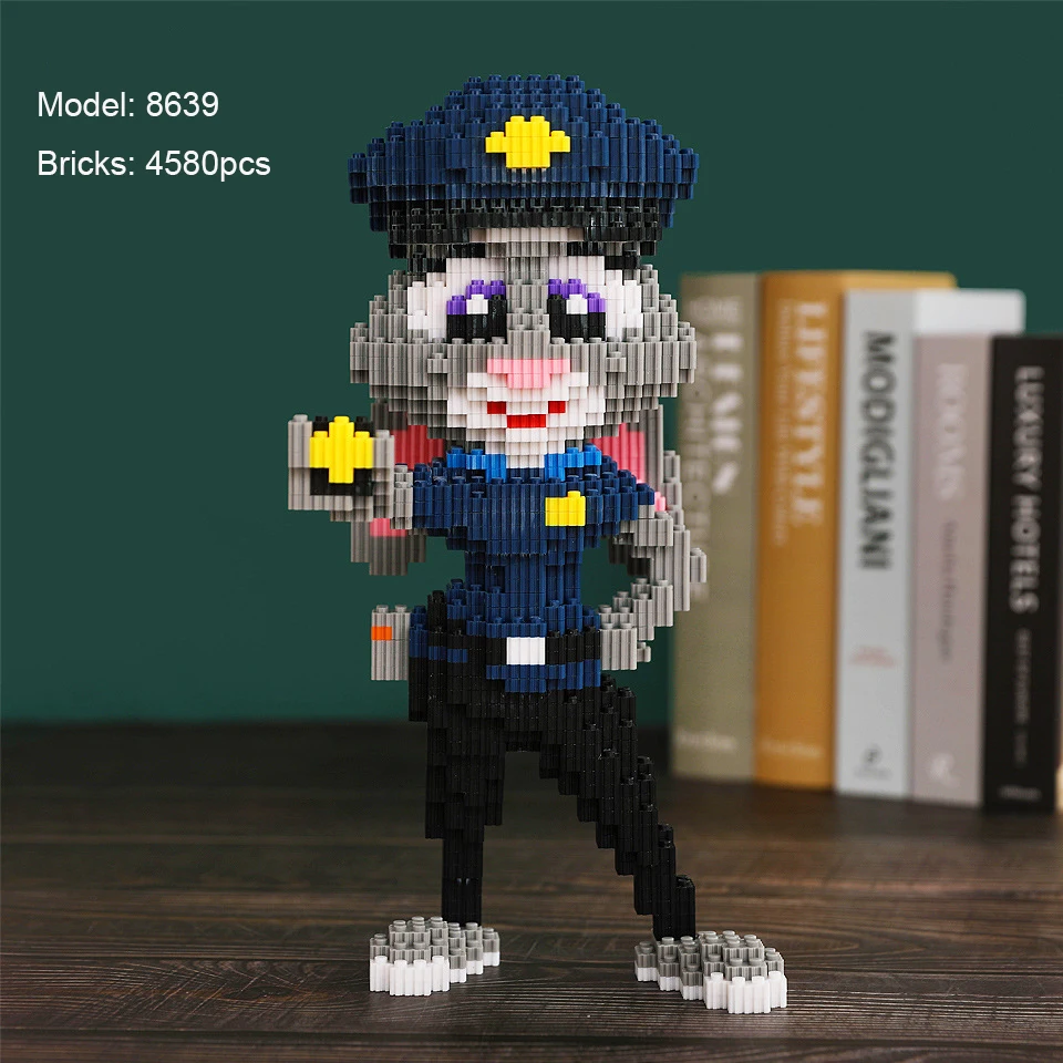 Zootopia Connection Magic Blocks Cartoon Officer Judy Rabbit Nick Fox Figures Disney Model Mini Building Bricks Toy For Children