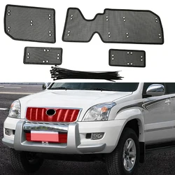 Front Head Grille Insert Net Insect Screening Mesh Cover Trim Protection For Toyota Land Cruiser Prado 120 2003-2007 2008 2009