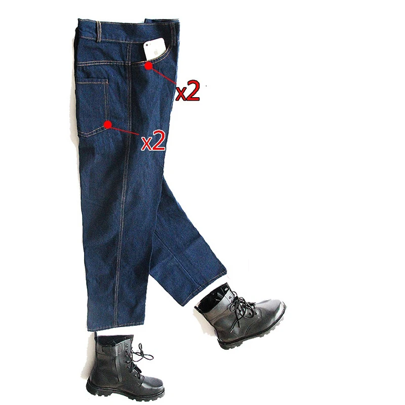 Work Clothing Jeans Trousers Cargo Thick Pants Flame Retardant Anti-scalding Welding Suit Repair Multi Pocket Durable Trousers