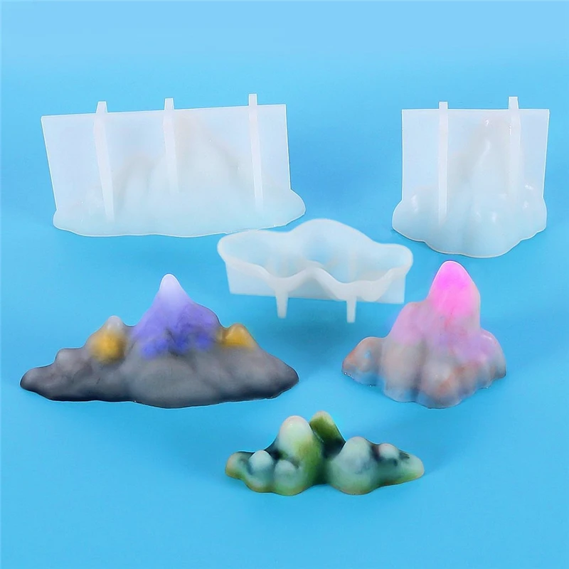 Aomily Mountain Peak Shaped Cake Silicone Chocolate Molds Fondant Cake Decorating Tools Resin Clay Mould Resin Mold Baking Tools