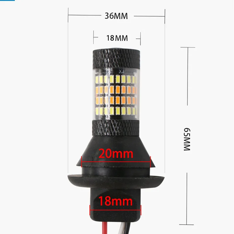 DRL p21w py21w T20 7440 96LED Bau15s ba15s 1156 Canbus DRL Running lights&Turn Signal Light Dual Mode DRL LED External Lights