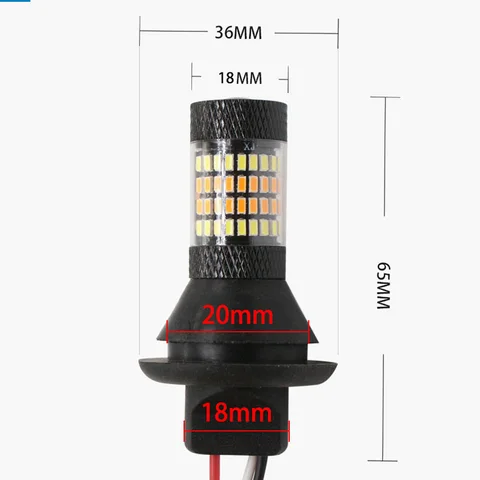 LED ходовые огни DRL P21W T20 7440 96LED Bau15s 1156 Canbus — детальный вид товара