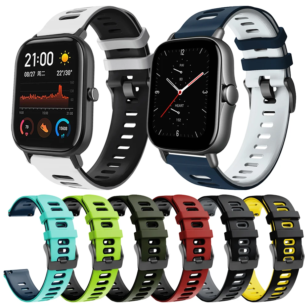 EasyFit Sport Silicone Watchband For Amazfit GTS 2 mini / GTR 2 Strap For Amazfit GTS2 2e/Bip S U Band Bracelet Accessories