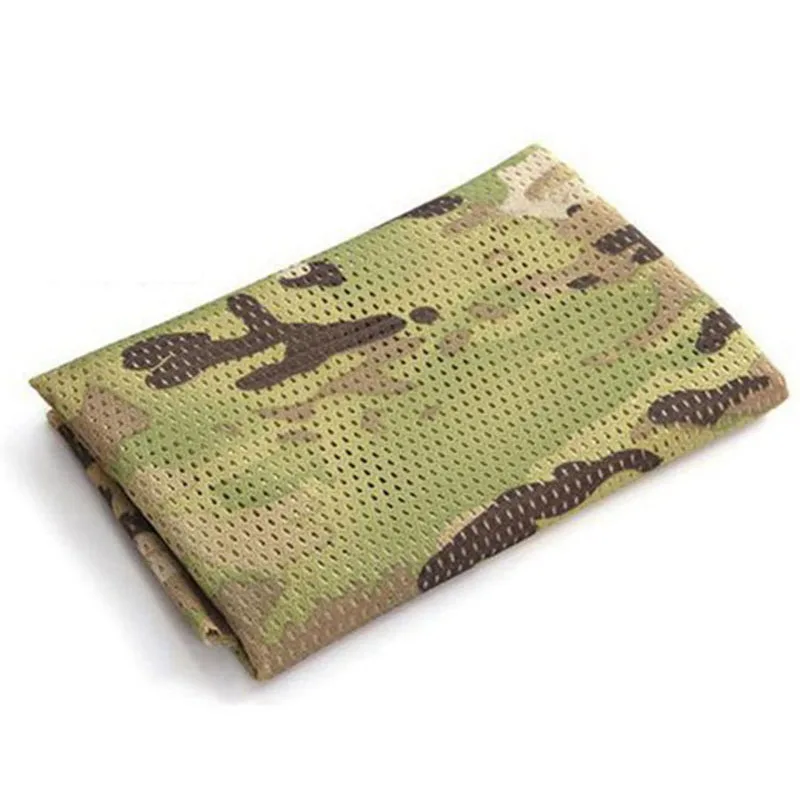 Outdoorové taktická camo ryba pletivo šála  závoj odstřelovač nákrčník unisex bandana krk pro kemping tramping hon