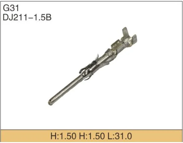 

Free shipping 100pcs Auto car splices wire terminal G31 rimp terminal electrical pin terminal DJ211-1.5B