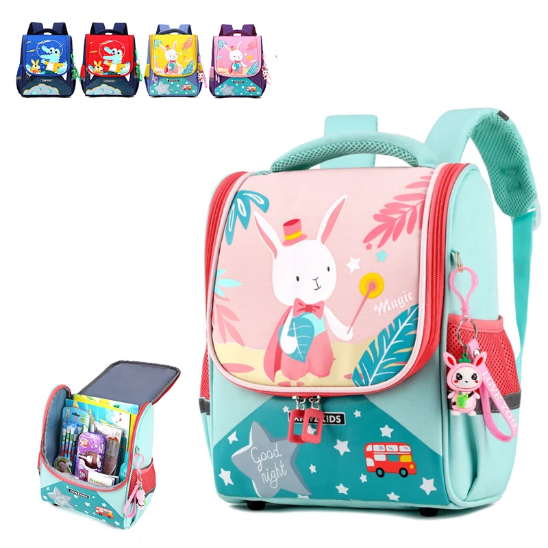 Mädchen-Schulrucksack, 1. Klasse, für Studenten, Cartoon, niedliches Kaninchen, Kinder-Schulranzen, Mochila Femenina, Kinder, orthopädische