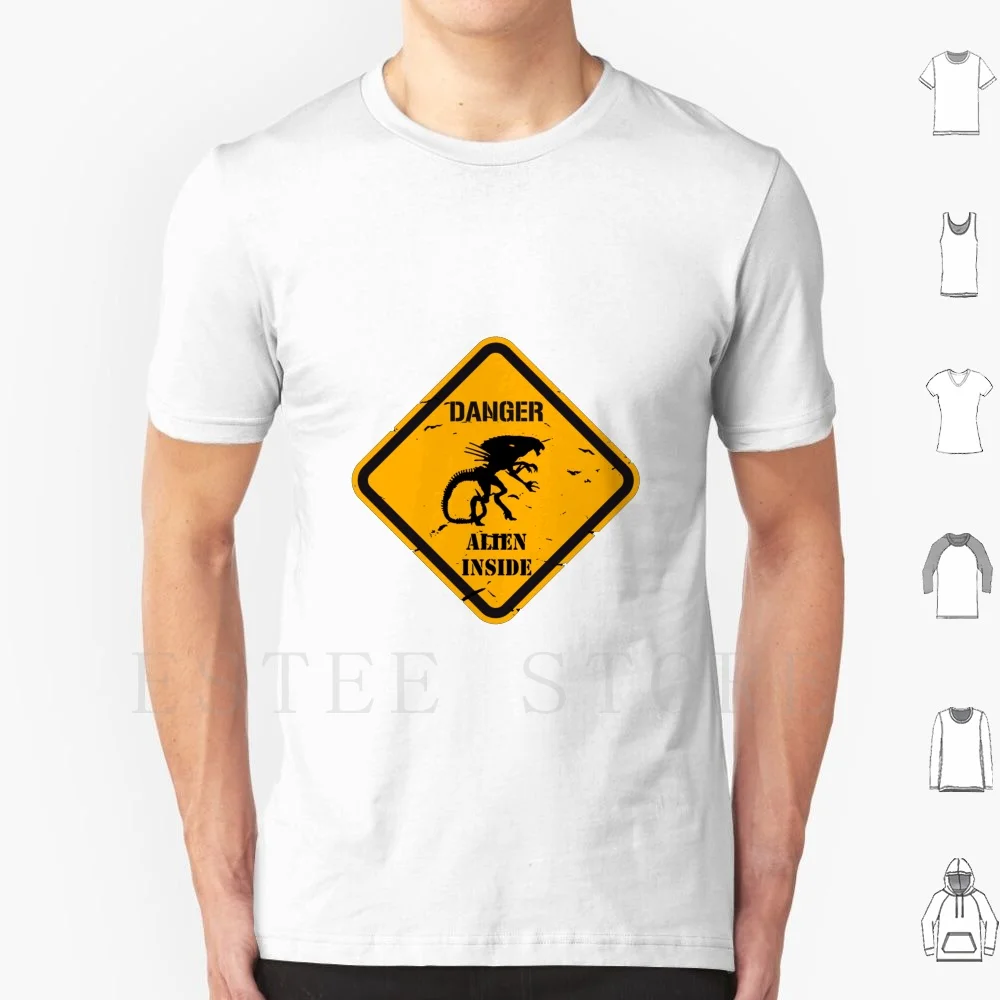 

Danger Inside T Shirt DIY Big Size 100% Cotton Danger Caution Warning Signal Car Signal Sign Simbol Car Simbol Extraterrestre