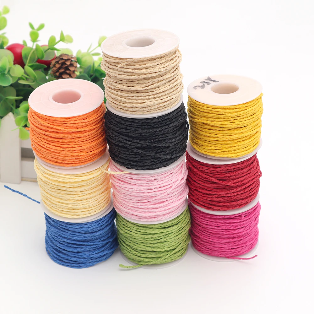 Paper Raffia Cord Twisted Ribbon Rope Gift Wrap Decorations Handicraft Materials 20meters/lot Craft DIY Scrapbook ds329