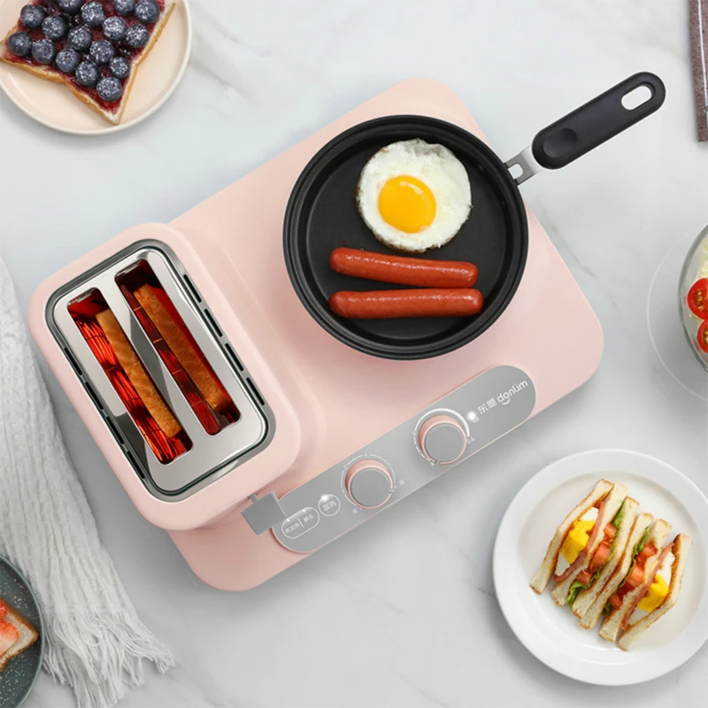 Toast slice Electric skillet Frying pan three-in-one breakfast machine multi-functional small Doss Furnace 6th gear temperature