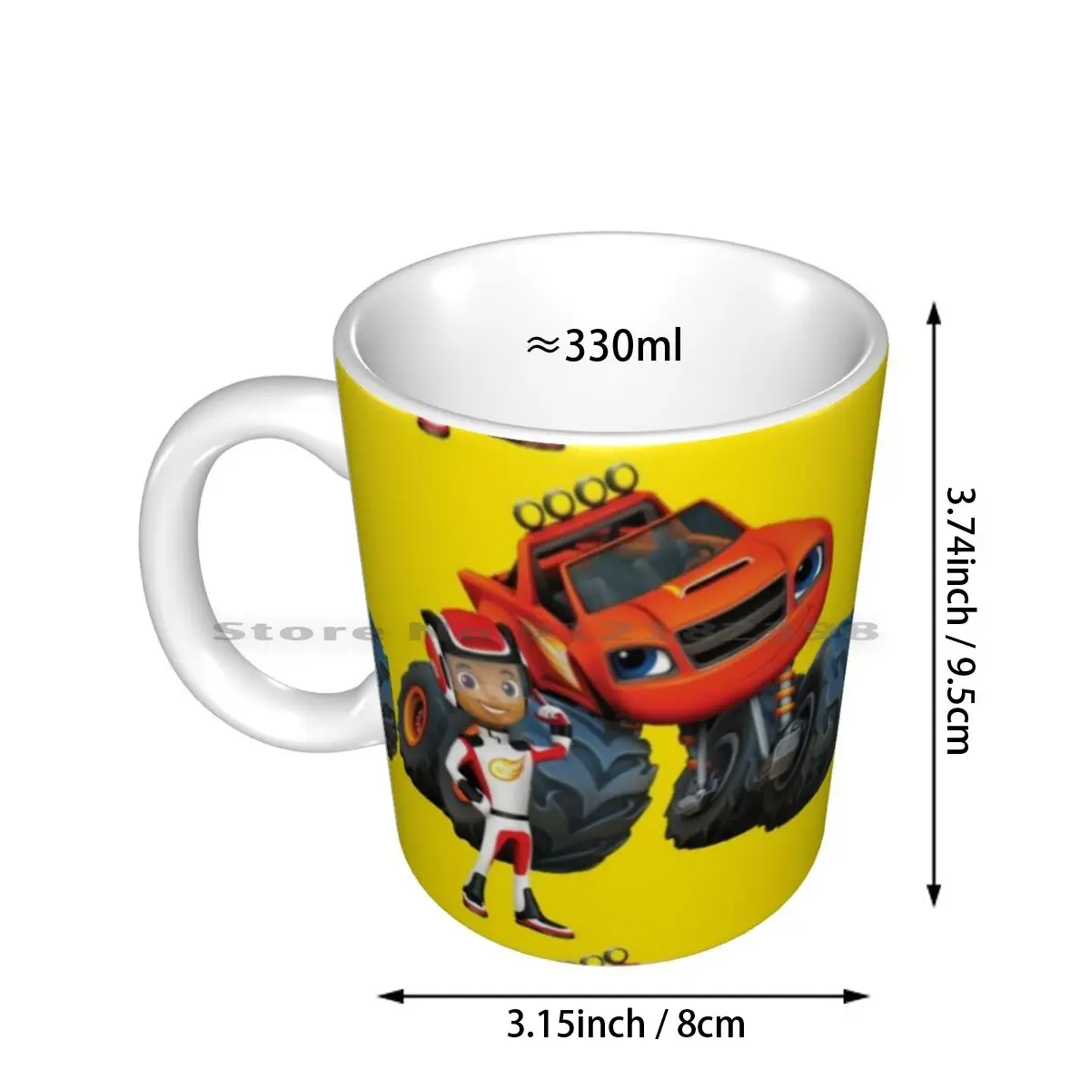 Blaze And The Monster Machine Ceramic Mugs Coffee Cups Milk Tea Mug Show Science Technology Engineering Mathematics Nick Jr