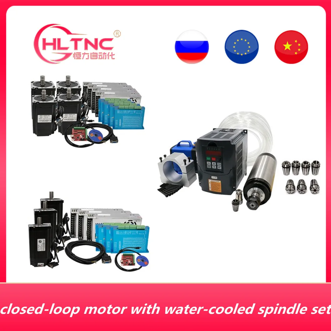 

2020 новый набор электронных моторов 1.5 кВт/2,2 кВт с водяным охлаждением CNC набор шпиндельных моторов + Nema 34 4,5/8,5/12нм замкнутый цикл серво-двигатель в комплекте