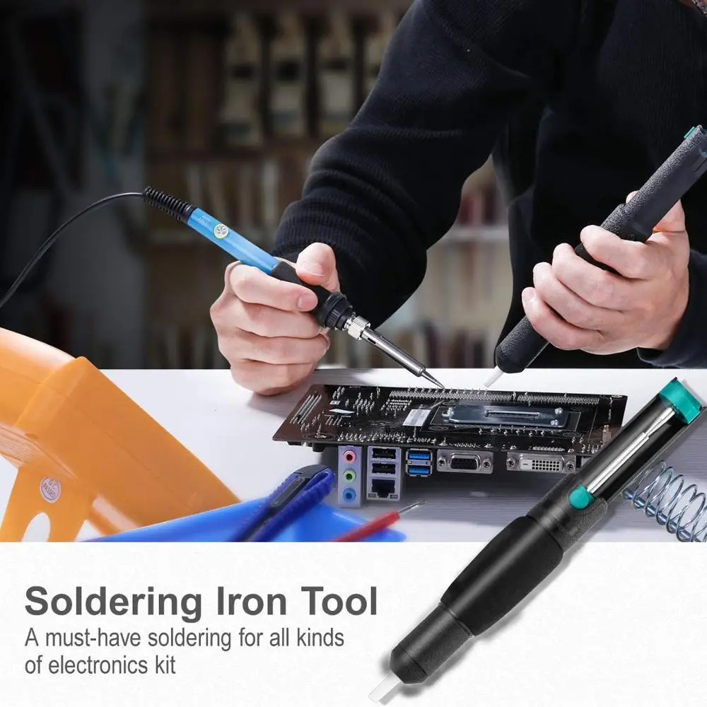 60W Digital Soldering Iron kit Electric Soldering Iron With On-Off Switch Pliers Desoldering Pump Soldering Iron Tools