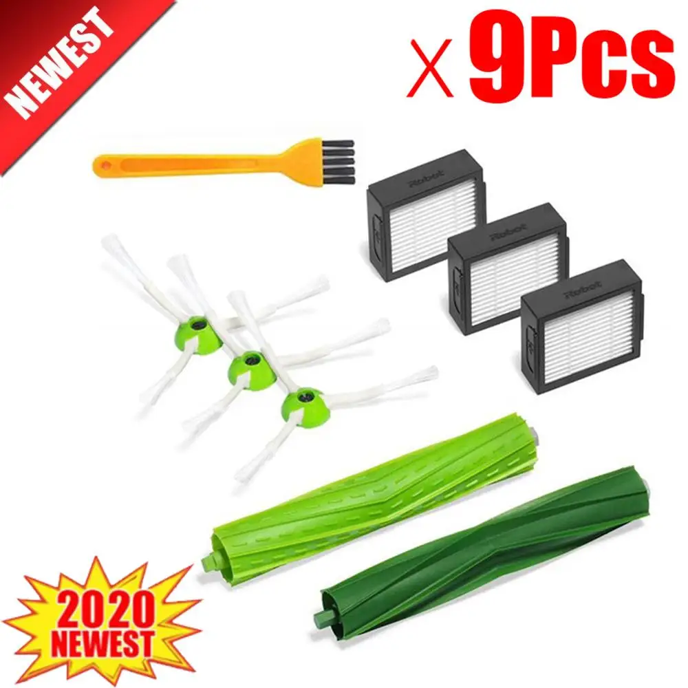 HEPA FILTER + แปรงด้านข้าง + แปรงม้วนเปลี่ยนสำหรับ iRobot Roomba i7 E5 E6 I Series เครื่องดูดฝุ่นหุ่นยนต์อะไหล่