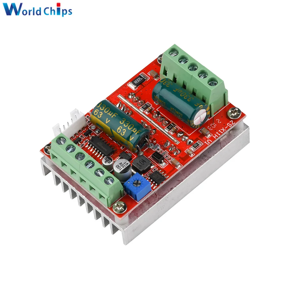 DC 6-60V 16A 400W 3 Phases Hall Brushless Motor Controller Board BLDC PWM PLC Driver Module With Forward/Reverse/Brake Function