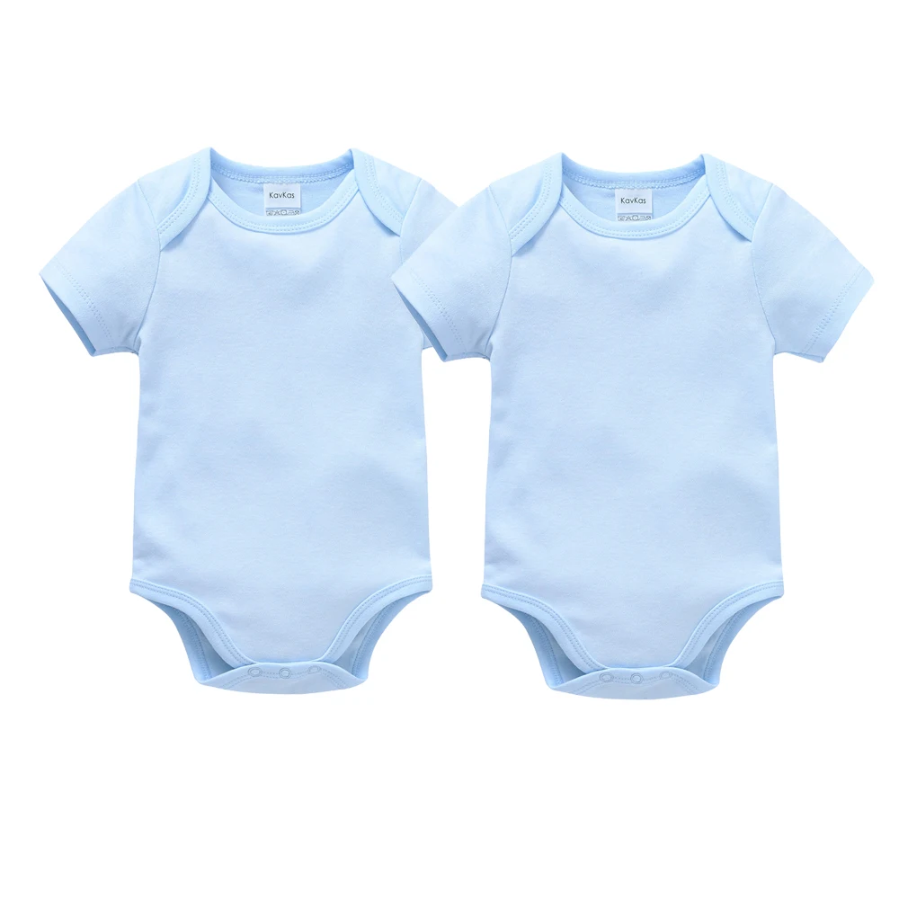 2024 Short Sleeve Newborn Baby Clothes Unisex 100% Cotton Plain Pink Design Ropa Bebe Summer Jumpsuit Toddlers 0-24 Months image 2