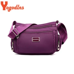 Yogodlns borsa a tracolla in Nylon da donna borsa a tracolla con cerniera multitasche impermeabile borsa a tracolla da viaggio da donna per Designer Bolsa Feminina Sac