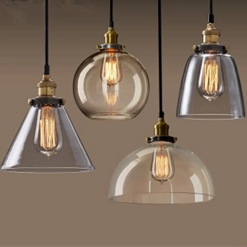 

Retro lamps glass pendant lamps vintage hanging light American Loft style bar/restaurants lighting fixture