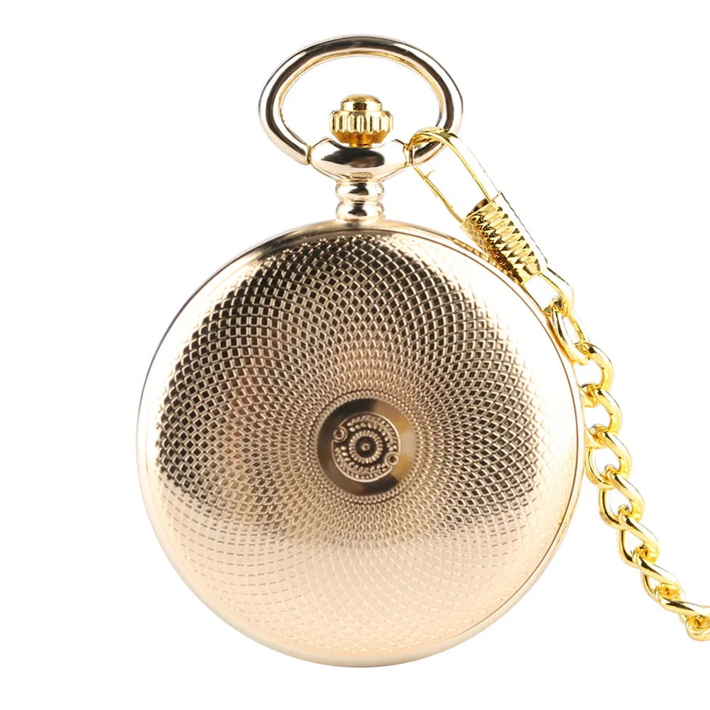 Classic Gold Mechanical Hand Winding Pocket Watch Shield Snake Pattern Vintage Pendant Manual Machinery Timepiece Gifts Male