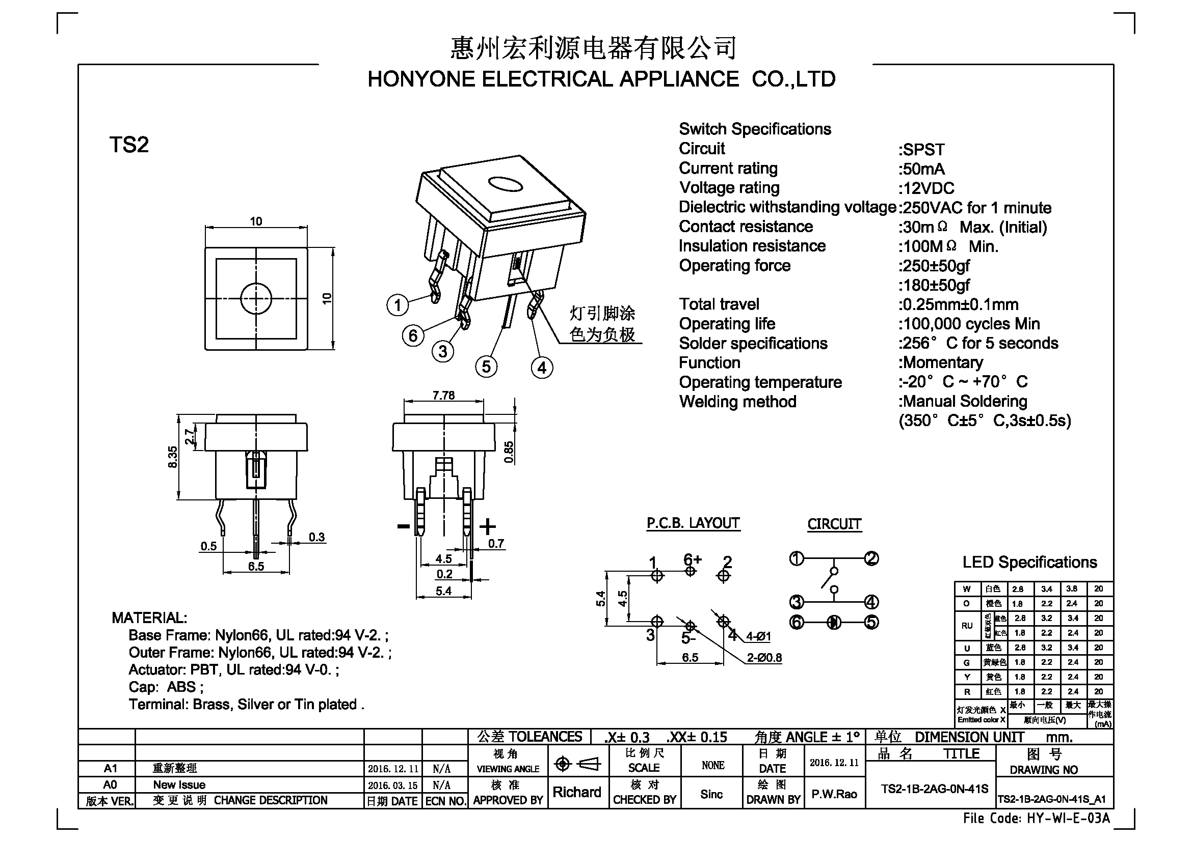 Original new 100% TS2-1B-2GG-11S light touch switch with light switch green light 10*10 key switch with cap