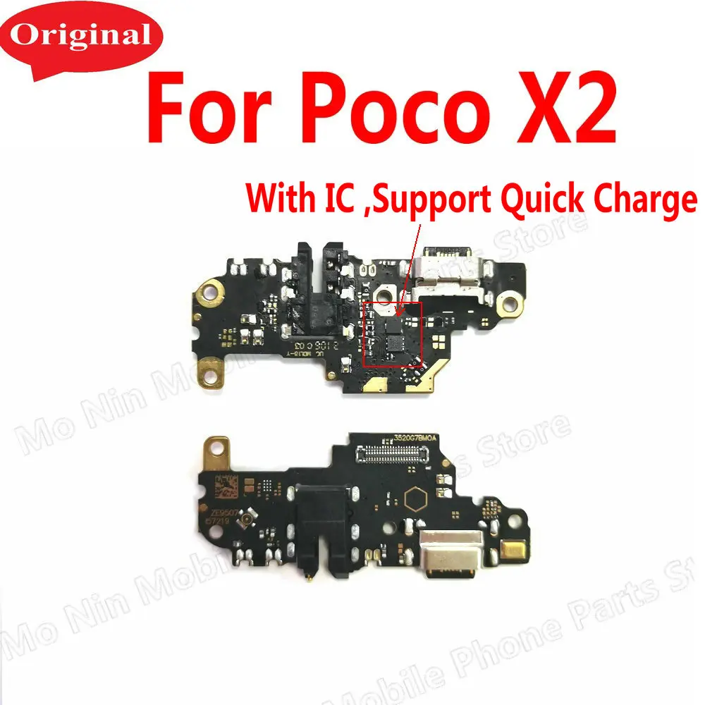 ل شاومي Poco X2 الأصلي شحن مجلس PCB حوض فليكس موصل USB تهمة ميناء مجلس قطع الغيار