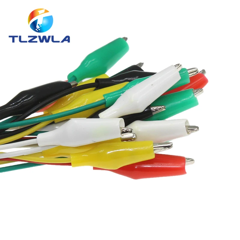 5pcs Line length 30cm Crocodile clip number 35mm 28mm Double-ended Crocodile Clips Cable Alligator Clips Wire Testing Wire Clip