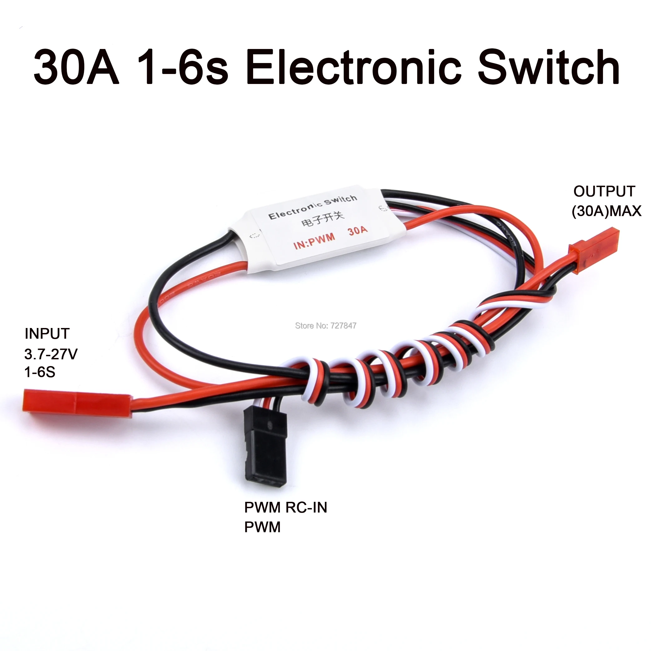 5A 8A 10A 30A 40A 1-6s Electronic Switch PWM Input for RC FPV Models Airplane Led Light Controller Engine Switch Interruptor