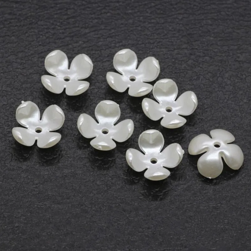 SIXTY TOWFISH 1 Bag DIY Jewelry Accessory 10mm 16mm 23mm 36mm Pearl Color Resin Petal Plastic Flower Slice Base Beads