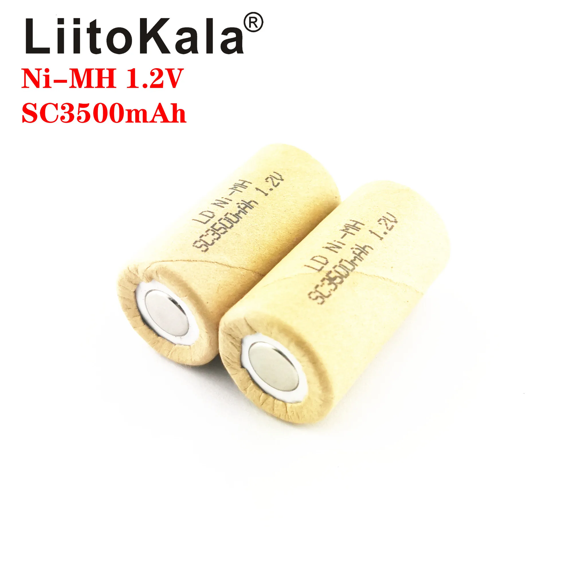 Liitokala-電動工具用充電式バッテリー,sc,3500mah,3000mah,ni-mh,1.2v,高放電率10c 15c