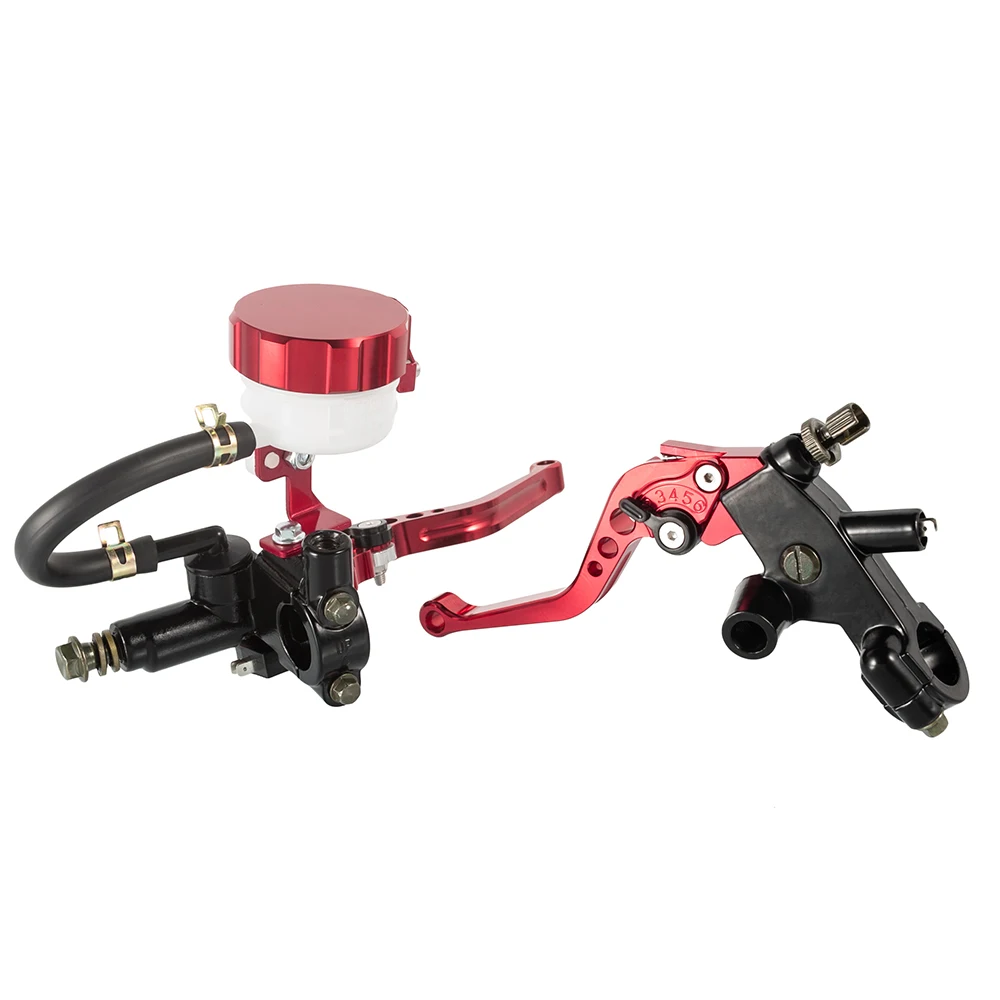 Brake Lever Cable Clutch Handle Hydraulic Cylinder Master Reservoir Brake Clutch Lever Set for 250CC to 500CC Motorcyle