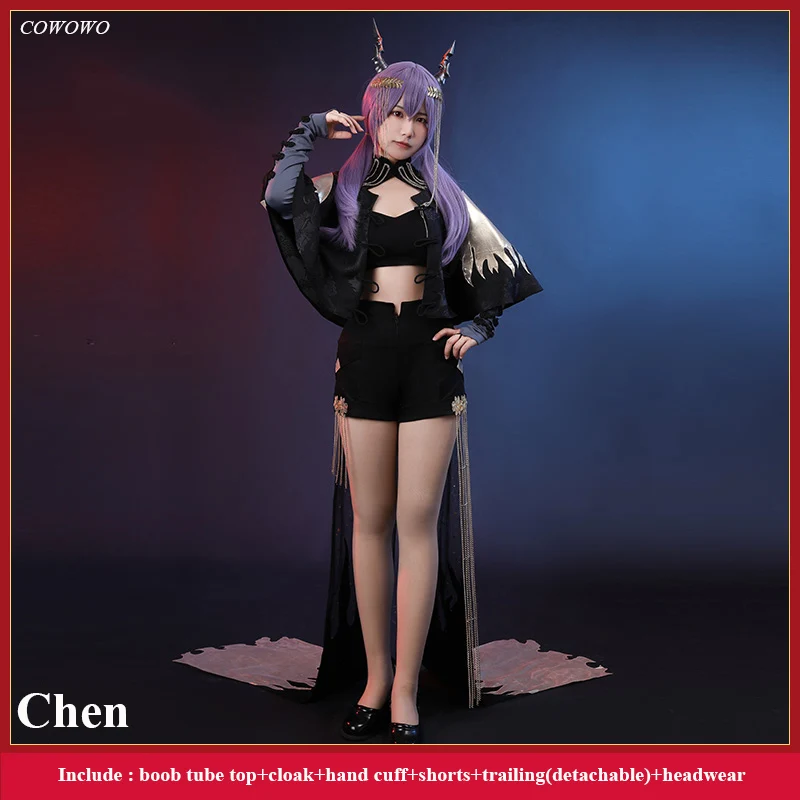 Anime! Arknights Chen AMBIENCE SYNETHESIA Lovely Uniform Cosplay Costume Halloween Carnival Party Outfit For Women 2021 NEW