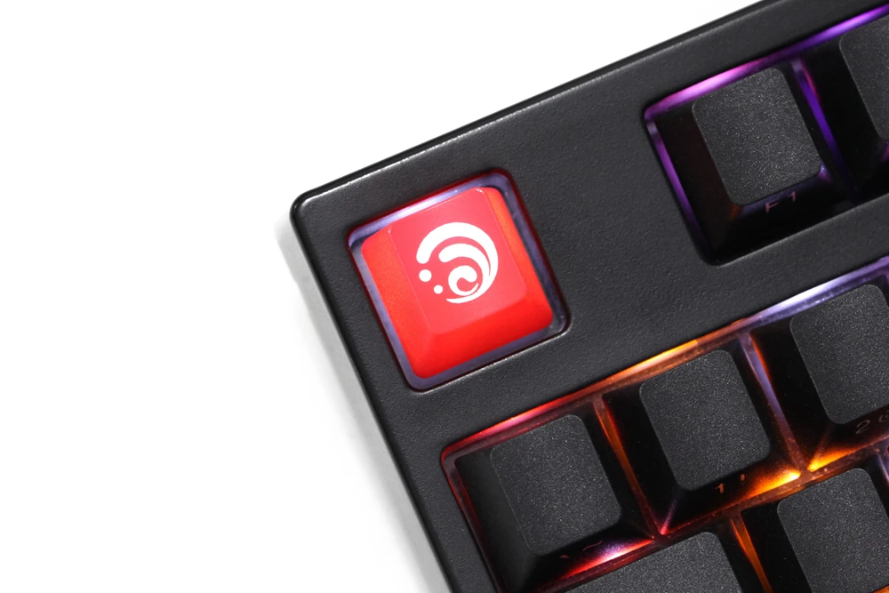 Novelty Shine Through Keycap ABS Etched black red r1 ESC Genshin Impact elements Pyro Geo Dendro Anemo Hydro Cryo Electro