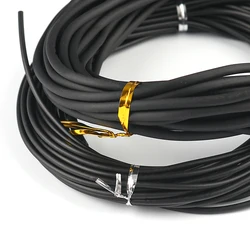 No Hole Black Round Rubber Jewelry Cord 1.5-3mm DIY Making Bracelets Necklace Women Men Party Jewelry Findings .,10M length