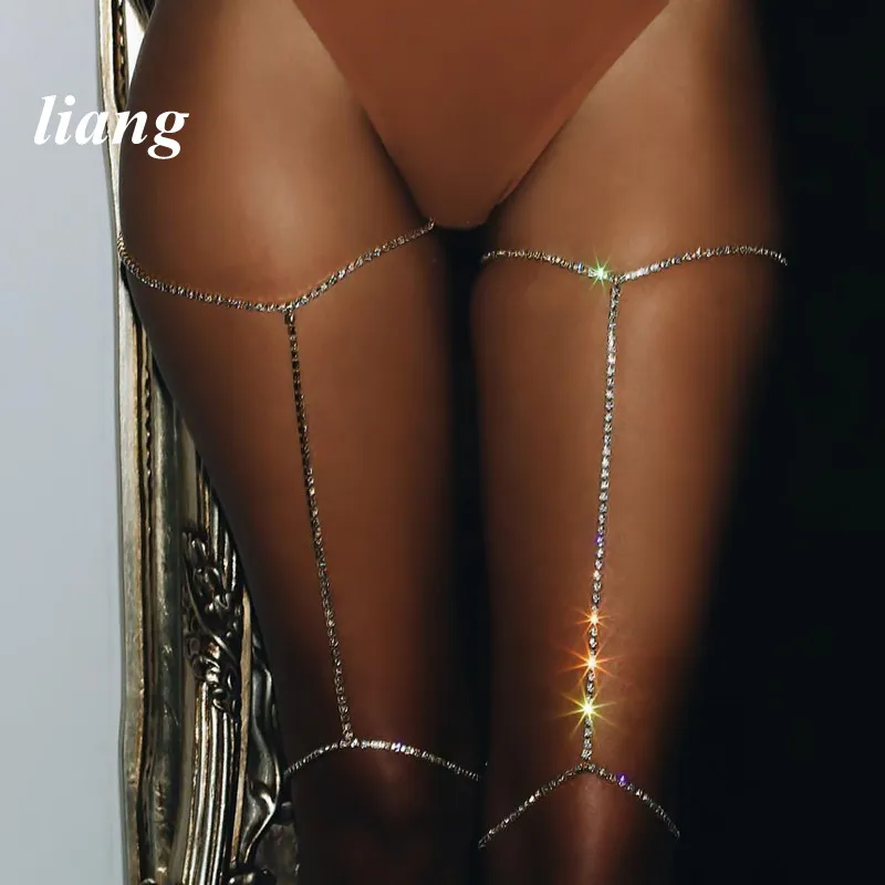 Body Chain Fashion Crystal Leg Chain Europe And America Sexy Body Chain Accessories портупея цепочка Lumbar chain Chest chain