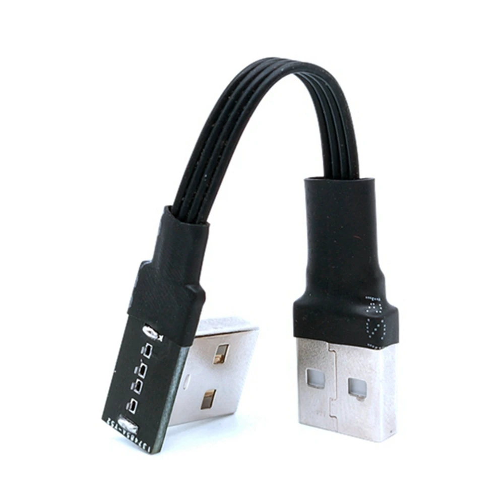 Dual double Elbow angle USB 2.0 Type A type-a 90 Degree Right Angled Data Cable for Hard Disk Computer