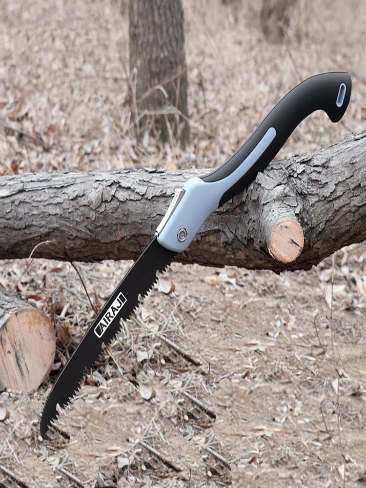 Airaj Folding Saw Compact Ontwerp 10 Inch Blade Hand Zaag Voor Hout Camping Droog Hout Snoeizaag Met Harde Tanden SK-5 Staal