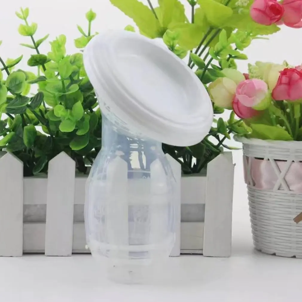 Mom Breast Feeding One-handed Manual Breast Pump Baby Suction Milk Feeding Saver Bottle Silicone Artifact Nipple Bottle Sucking