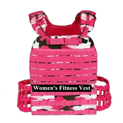 Pink Camouflage Womens Outdoor   Vest Female Physical Fitness Weight Bearing Vest Field CS Training Gear Waistcoat