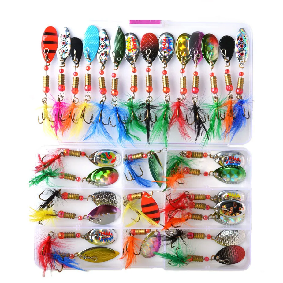 TOMA Spoon Lure Set Spinner bait 2-7g Trout Pike Metal Fishing lures Kit Crankbait Fresh/Salt Water Isca Artificial Hard Bait