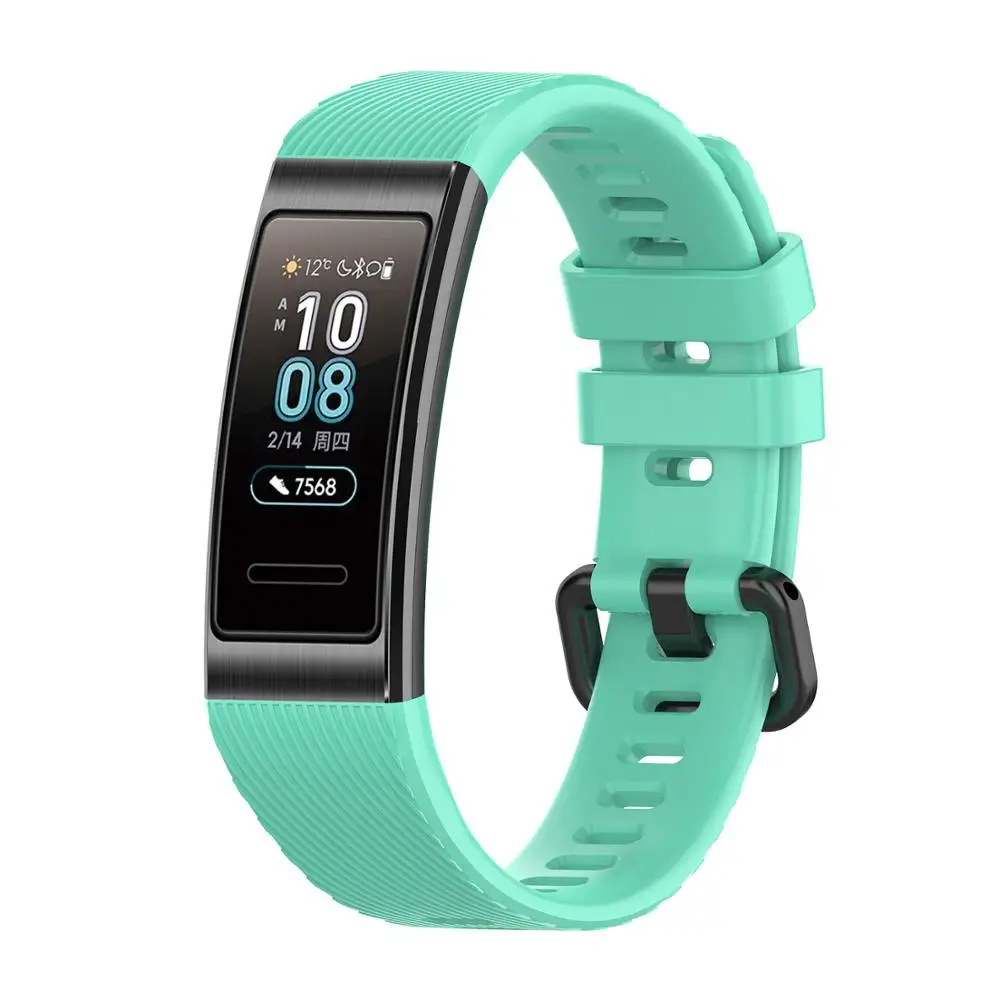 AKBNSTED Bunte Silikon Sport Strap Für Huawei Band 3/3 Pro/4 Pro Smart Uhr Ersatz Armband Für Huawei Band 4 Pro