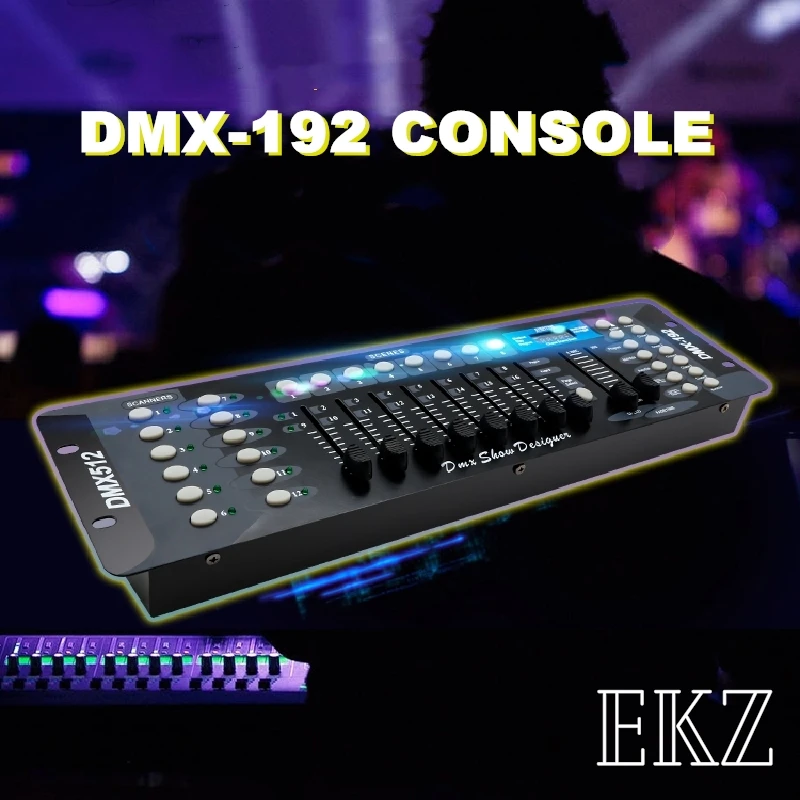 Free Shipping NEW 192 DMX Controller DJ Equipment DMX 512 Console Stage Lighting For LED Par Moving Head Spotlights DJ Controlle