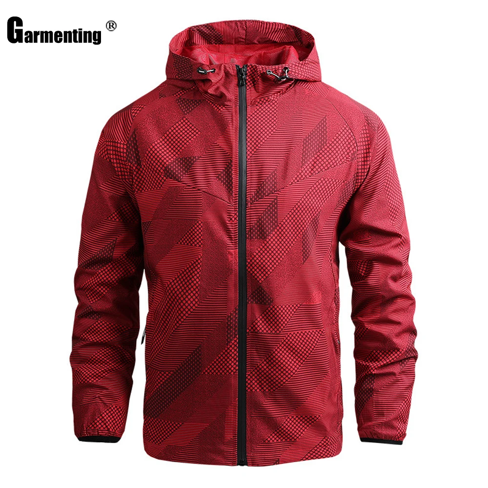 Garmenting 2022 Hoodies Men Lightweight Jackets Spring Autumn Windcoats Zipper Jacket Mens Outdoor Slim Casual Hooded Outerwear