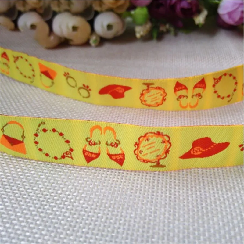 100% Polyester Cartoon Woven Jacquard Ribbon 5/8 