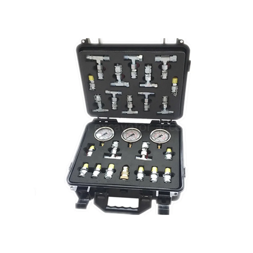 For Excavator Hydraulic Pressure Test Kit Hot Hydraulic Pressure Guage With Testing Hose Coupling And Gauge Tools