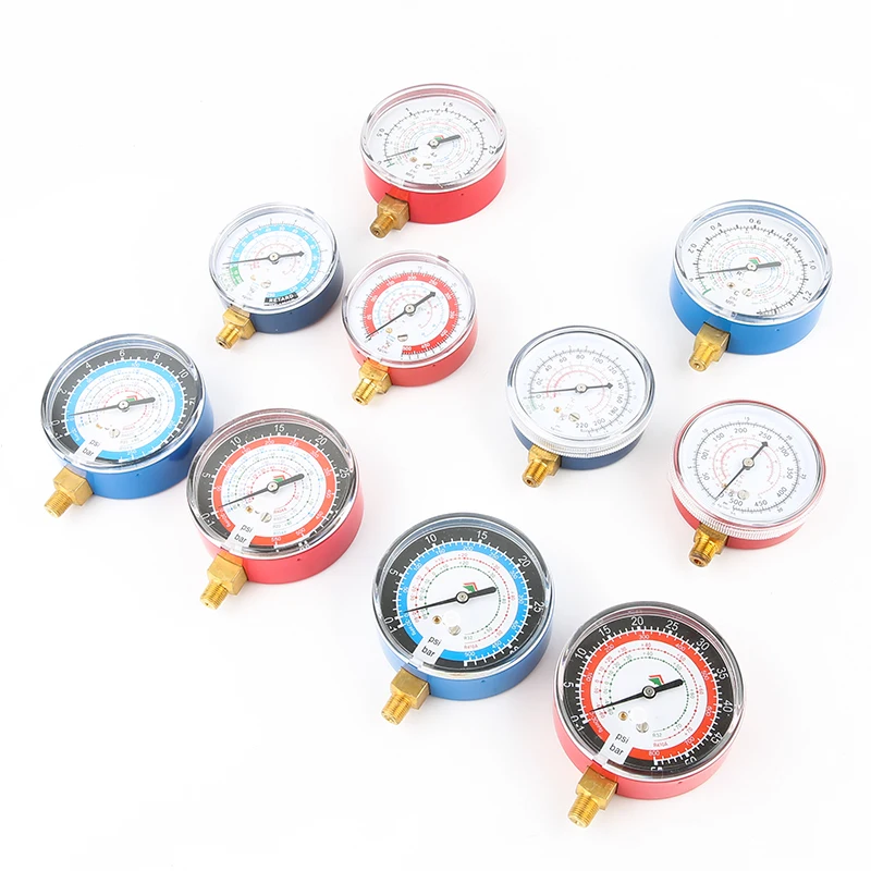 HONGSEN Household  Air Condition Fluorine Cool Gas Meter Valve High Low Pressures Manifold Gauges Set for R410a R134a R22 R404a