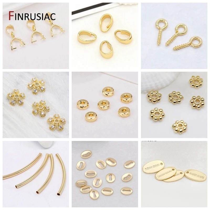 14k Gold Überzogene 35mm Langen Gebogenen Rohr Perlen Zubehör Für Schmuck Machen