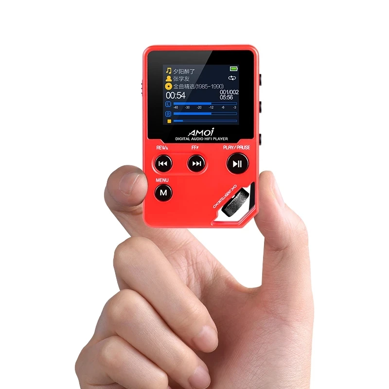 أموي C10 Mini المحمولة عالية الجودة HIFI الرياضة 60Hr وقت طويل راديو FM مسجل فيديو MP4 مشغل موسيقى DAC DSD المسار عجلة
