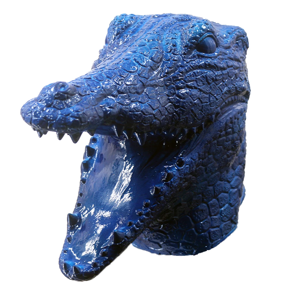 Reptile Crocodile Alligator Head Party Latex Mask Rubber Animal Predatory Aquatic Costume Mask Halloween