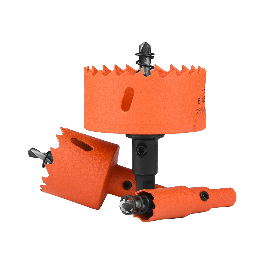 HSS Bi-Metal Hole เลื่อย Bits เหล็กอลูมิเนียมไม้พลาสติกตัดเจาะเครื่องมือเปิดเจาะ16มม.-250มม.