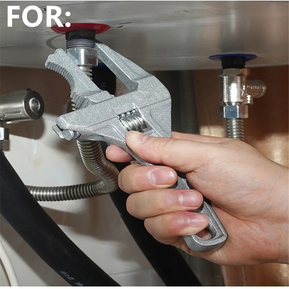 Bathroom Wrench Tool Short-handle Multifunctional Movable Plumbing Installation  Wrench Special Tool For Faucet
