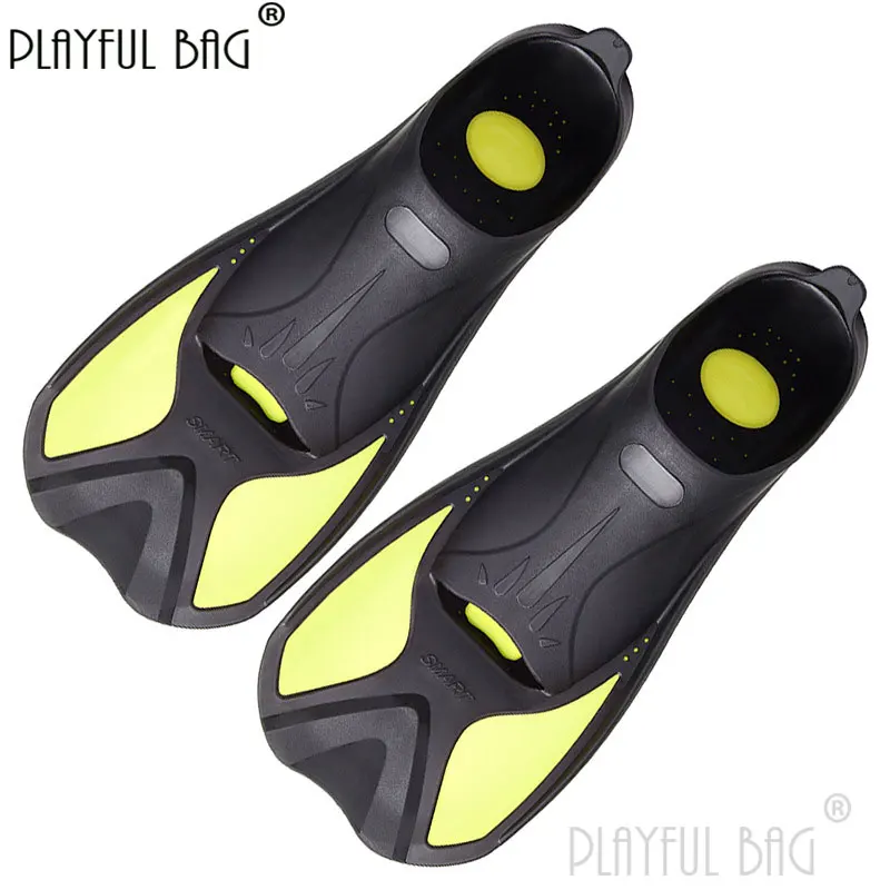 

Playful bag 6 size 34-45 adult children diving flippers Wrap heel swimming Snorkeling frog shoes TPR short flippers E132